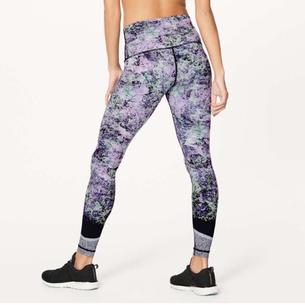 Lululemon Wunder Under High-Rise Leggings Purple/Pink Multi Size 6 - Picture 2 of 9